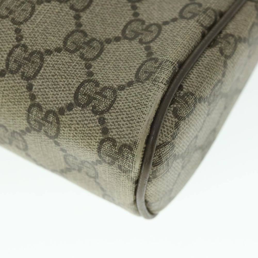 GUCCI GG Canvas Web Sherry Line Clutch Bag PVC Leather Beige Green Auth 54882 - Picture 7 of 16